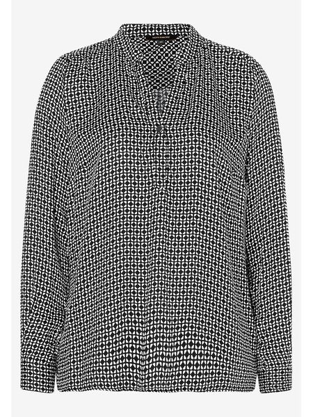 More & More Bluzka w kolorze czarno-kremowym rozmiar: 36. Białe bluzki More & More, s, bez wzorów, z wiskozy, klasyczne, bez kołnierzyka, bez ramiączek. Za 52.05 zł.