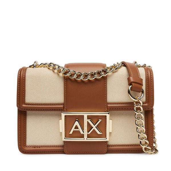 Torebka Armani Exchange. Brązowe listonoszki Armani Exchange, bez wzorów, bez dodatków. Za 535.99 zł.