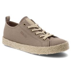 Trampki damskie Big Star, cholewka z materiału tekstylnego klasyczne sznurowanie zaokrąglony nosek, brązowe, TT274099. Brązowe trampki Big Star, bez wzorów, bez zapięcia. Za 107.90 zł.