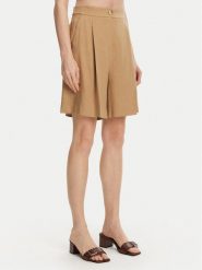 Marella Bermudy Sagitta 2513141015 Beżowy Relaxed Fit. Brązowe szorty Marella, bez wzorów, ze lnu. Za 449.99 zł.