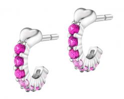 Kolczyki srebrne z cyrkoniami - serca. Szare kolczyki Apart, z cyrkonią, srebrne. Za 109.00 zł.