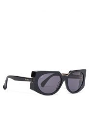 Max Mara Okulary przeciwsłoneczne MM0123 01A Czarny. Czarne okulary przeciwsłoneczne Max Mara, bez wzorów, z tworzywa sztucznego. Za 679.99 zł.