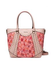Laura Vita Torebka Amber 02 Różowy. Czerwone shopper Laura Vita, bez wzorów, ze skóry, bez dodatków. Za 189.99 zł.