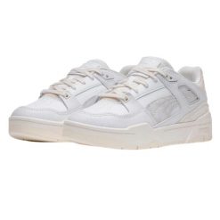 Damskie Skórzane Buty Sportowe Slipstream. Białe obuwie sportowe Puma, bez zapięcia, trekkingowe. Za 297.99 zł.