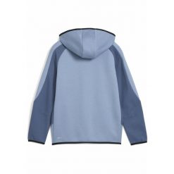 Młodzieżowa bluza Evostripe z kapturem zapinana na suwak PUMA Cool Blue. Niebieskia bluzy Puma, m, bez wzorów, z kapturem. Za 239.00 zł.