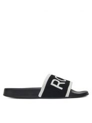 Roxy Klapki ARJL101127 Czarny. Czarne klapki Roxy, bez wzorów, z materiału, bez obcasa. Za 99.99 zł.
