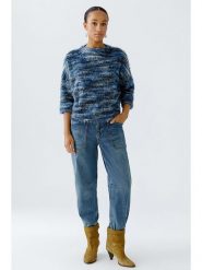 Oui Sweter w kolorze niebiesko-czarnym rozmiar: 38. Czarne swetry Oui, bez wzorów, bez ramiączek. Za 125.85 zł.