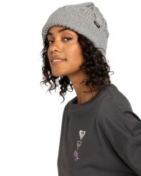 Czapka z mankietem dla Kobiety SNOW CAKE Szary. Szare czapki Roxy, bez wzorów, z dzianiny. Za 129.00 zł.