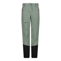 Spodnie damskie narciarskie CMP 34W2046. Zielone spodnie materiałowe CMP, xs, bez wzorów, narciarskie. Za 639.99 zł.