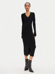 Calvin Klein Sukienka dzianinowa K20K207491 Czarny Slim Fit. Czarne sukienki Calvin Klein, m, bez wzorów, z dzianiny, bez kołnierzyka, bez ramiączek. Za 469.99 zł.