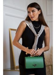 Christian Laurier Skórzana torebka "Stacy" w kolorze zielonym - 22 x 12 x 4 cm rozmiar: onesize. Zielone torby na ramię Christian Laurier, bez wzorów, z materiału, na ramię, bez dodatków. Za 239.99 zł.