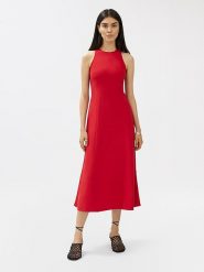 IVY OAK Sukienka "Nicolette" w kolorze czerwonym rozmiar: 34. Czerwone sukienki IVY & OAK, bez wzorów, bez kołnierzyka, bez ramiączek, maxi. Za 289.88 zł.