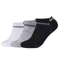Skarpetki sportowe dla dorosłych 3PPK Mesh Ventilation Socks. Białe skarpety Skechers, bez wzorów, z meshu. Za 24.99 zł.