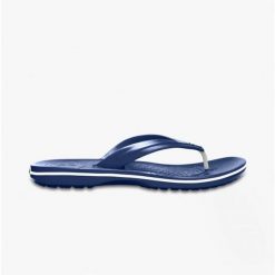 Japonki Crocs Crocband Flip. Niebieskie klapki Crocs, bez wzorów, bez obcasa. Za 139.99 zł.