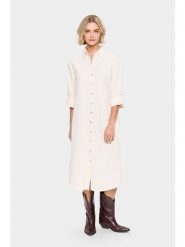 SAINT TROPEZ Sukienka w kolorze kremowym rozmiar: M. Brązowe sukienki Saint Tropez, m, bez wzorów, z bawełny, bez kołnierzyka, bez ramiączek, midi. Za 201.35 zł.