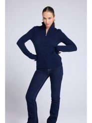 Maison Héritage Cashmere Kaszmirowy sweter w kolorze granatowym rozmiar: M. Niebieskie swetry Maison Héritage Cashmere, m, bez wzorów, z kaszmiru, bez ramiączek. Za 459.04 zł.