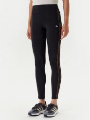 Adidas Legginsy Leopard 3-Stripes JW7307 Czarny Slim Fit. Czarne legginsy Adidas, s, bez wzorów, z bawełny. Za 199.99 zł.