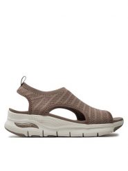 Skechers Sandały Arch Fit-Darling Days 119346/MOC Brązowy. Brązowe sandały Skechers, bez wzorów, z materiału, bez obcasa, na płaskiej podeszwie, bez zapięcia. Za 299.99 zł.