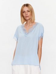Marc Aurel Bluzka 6061 1000 93144 Błękitny Regular Fit. Niebieskie bluzki Marc Aurel, bez wzorów, z syntetyku, bez kołnierzyka, bez ramiączek. Za 479.99 zł.