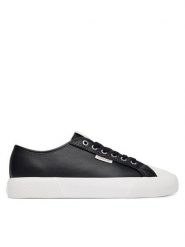 Calvin Klein Trampki Vulc Lace Up Low Lth HW0HW03077 Czarny. Czarne trampki Calvin Klein, bez wzorów, ze skóry, bez zapięcia. Za 369.99 zł.