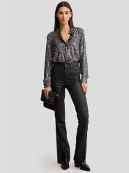 BIG STAR Dżinsy - Flare fit - w kolorze czarnym rozmiar: W27/L30. Czarne jeansy Big Star, l, z aplikacjami, z podwyższonym stanem. Za 169.99 zł.