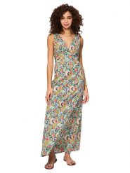 Aller Simplement Sukienka w kolorze zielono-pomarańczowo-błękitnym rozmiar: 34/36. Niebieskie sukienki Aller Simplement, bez wzorów, z bawełny, klasyczne, bez kołnierzyka, bez ramiączek, maxi. Za 78.99 zł.