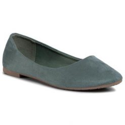 BASSANO WS9850-01A Zielony. Zielone baleriny Bassano, bez wzorów, z materiału, bez obcasa. Za 39.99 zł.