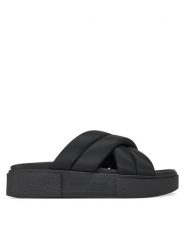 Tommy Jeans Klapki Tjw Flatform Sandal EN0EN02775 Czarny. Czarne klapki Tommy Jeans, bez wzorów, z jeansu, bez obcasa. Za 179.99 zł.