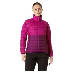 Damska kurtka ocieplana Helly Hansen Banff. Fioletowe kurtki narciarskie Helly Hansen, bez wzorów, z puchu, bez kaptura, narciarskie. W wyprzedaży za 701.90 zł.