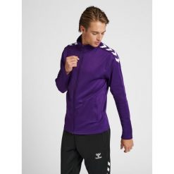 Bluza sportowa dla dorosłych Hummel Core XK Poly Zip Sweat. Niebieskie bluzy Hummel, na wiosnę, s, bez wzorów, z dresówki, bez kaptura. Za 192.30 zł.