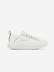 ALEXANDER SMITH Skórzane sneakersy w kolorze białym rozmiar: 41. Białe trampki Alexander Smith, bez wzorów, bez zapięcia. Za 395.31 zł.