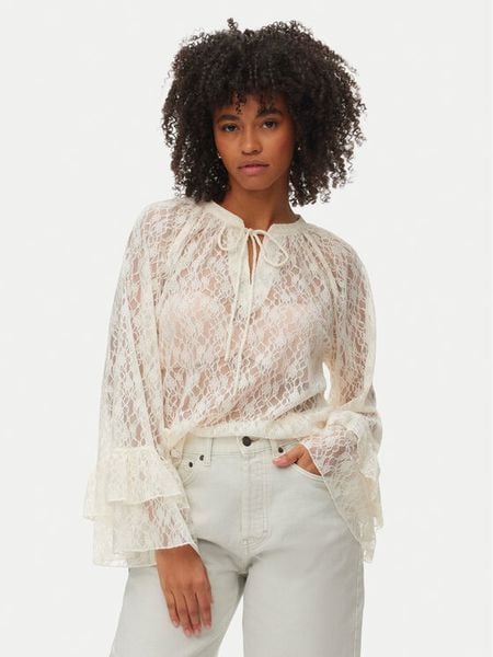 Vero Moda Bluzka Loulou 10345400 Biały Loose Fit. Białe bluzki Vero Moda, xs, bez wzorów, z syntetyku, bez kołnierzyka, bez ramiączek. Za 107.99 zł.