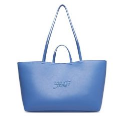 Torebka Tommy Jeans. Niebieskie shopper Tommy Jeans, bez wzorów, z jeansu, bez dodatków. Za 449.99 zł.