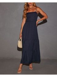 Milan Kiss Sukienka w kolorze granatowym rozmiar: XL. Niebieskie sukienki Milan Kiss, xl, bez wzorów, bez kołnierzyka, bez ramiączek, maxi. Za 173.99 zł.