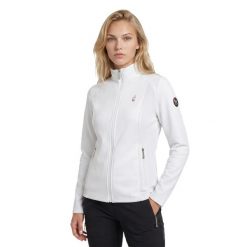 Bluza trekkingowa damska na zamek DIANE. Białe bluzy Aulp, s, bez wzorów, z dzianiny, bez kaptura. Za 395.99 zł.