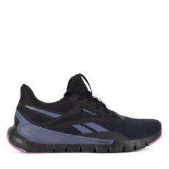 Buty halowe Reebok. Czarne obuwie sportowe Reebok, bez zapięcia, na fitness i siłownię. Za 339.99 zł.