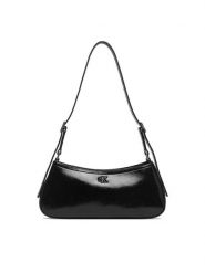 Calvin Klein Torebka Ck Metallic Small Shoulder Bag LV04F3304G Czarny. Czarne torebki klasyczne Calvin Klein, bez wzorów, ze skóry, bez dodatków. Za 409.99 zł.