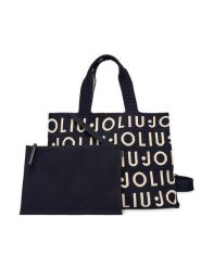 Liu Jo Torebka 2A6026 M0300 Czarny. Czarne shopper Liu Jo, bez wzorów, z materiału, bez dodatków. Za 499.99 zł.