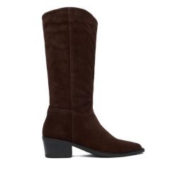 Kozaki Vagabond Shoemakers. Brązowe kozaki Vagabond Shoemakers, bez obcasa, na płaskiej podeszwie, bez zapięcia. Za 1,089.00 zł.