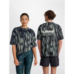 Koszulka Hummel Hiit AOP Loose. Szare bluzki Hummel, bez wzorów, sportowe, bez kołnierzyka, bez ramiączek. Za 203.50 zł.