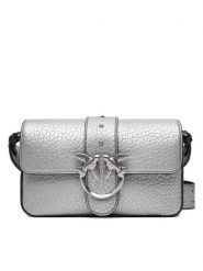 PINKO Torebka Love One Mini Slouchy Fl AI 25-26 PLTT 104340 A2JT Srebrny. Szare torebki klasyczne Pinko, bez wzorów, ze skóry, bez dodatków. Za 1,709.00 zł.