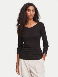 BOSS Bluzka Edeline 50566005 Czarny Regular Fit. Czarne bluzki Boss, s, bez wzorów, z bawełny, bez kołnierzyka, bez ramiączek. Za 299.99 zł.