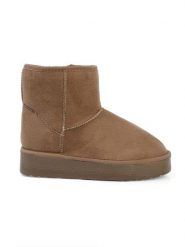 Trendyol Botki zimowe w kolorze jasnobrązowym rozmiar: 39. Brązowe botki Trendyol, na zimę, bez wzorów, bez obcasa, bez zapięcia. Za 173.99 zł.