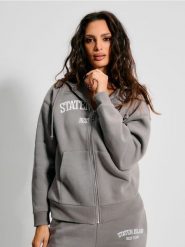 Bluza z kapturem - szary. Szare bluzy Sinsay, l, bez wzorów, z kapturem. W wyprzedaży za 17.99 zł.
