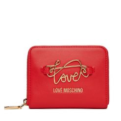 Mały Portfel Damski LOVE MOSCHINO. Czerwone portfele Love Moschino, bez wzorów. Za 449.99 zł.