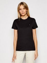 Tommy Hilfiger T-Shirt Heritage Crew WW0WW22043 Czarny Regular Fit. Czarne t-shirty TOMMY HILFIGER, xxs, bez wzorów, z bawełny, bez kołnierzyka, bez ramiączek. Za 99.99 zł.