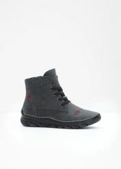 Botki sznurowane Rieker. Szare botki bonprix, bez wzorów, bez obcasa, bez zapięcia. Za 299.99 zł.