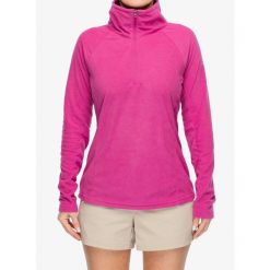 Bluza z zamkiem damska Columbia Glacial IV 1/2 Zip. Czerwone bluzy Columbia, bez wzorów, bez kaptura. Za 162.69 zł.