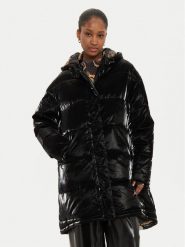 Versace Jeans Couture Płaszcz zimowy 77HASD19 Czarny Loose Fit. Czarne płaszcze Versace Jeans Couture, na zimę, bez wzorów, z jeansu, bez kaptura. Za 2,299.00 zł.
