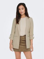 ONLY Marynarka Kayle-Orleen 15218743 Beżowy Regular Fit. Brązowe marynarki i żakiety Only, bez wzorów, z syntetyku. Za 169.99 zł.